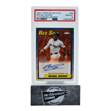 The Adventure Stadium 2025 Topps Silver Pack Rafael Devers Autograph PSA 10