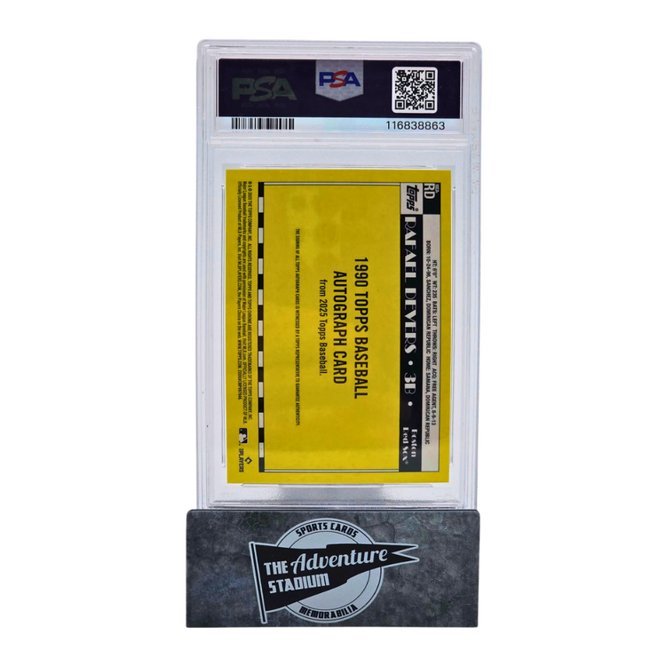 The Adventure Stadium 2025 Topps Silver Pack Rafael Devers Autograph PSA 10