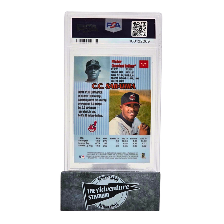 The Adventure Stadium 1999 Bowman's Best C.C. Sabathia PSA 10