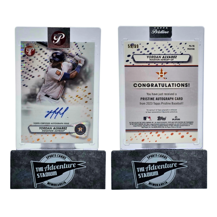 The Adventure Stadium 2023 Topps Pristine Yordan Alvarez Autograph 59/99