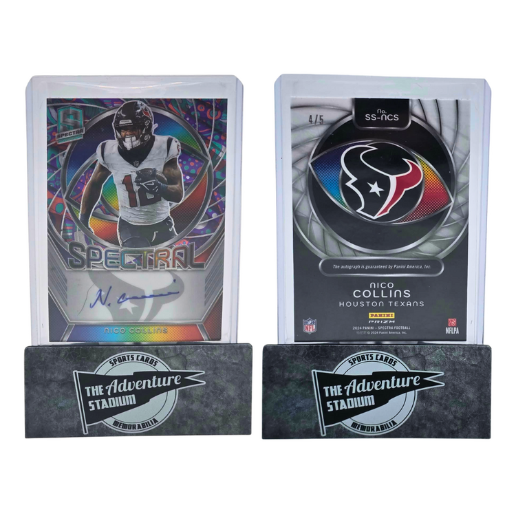 The Adventure Stadium 2024 Panini Spectra Nico Collins Autograph 4/5