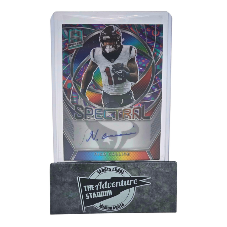 The Adventure Stadium 2024 Panini Spectra Nico Collins Autograph 4/5