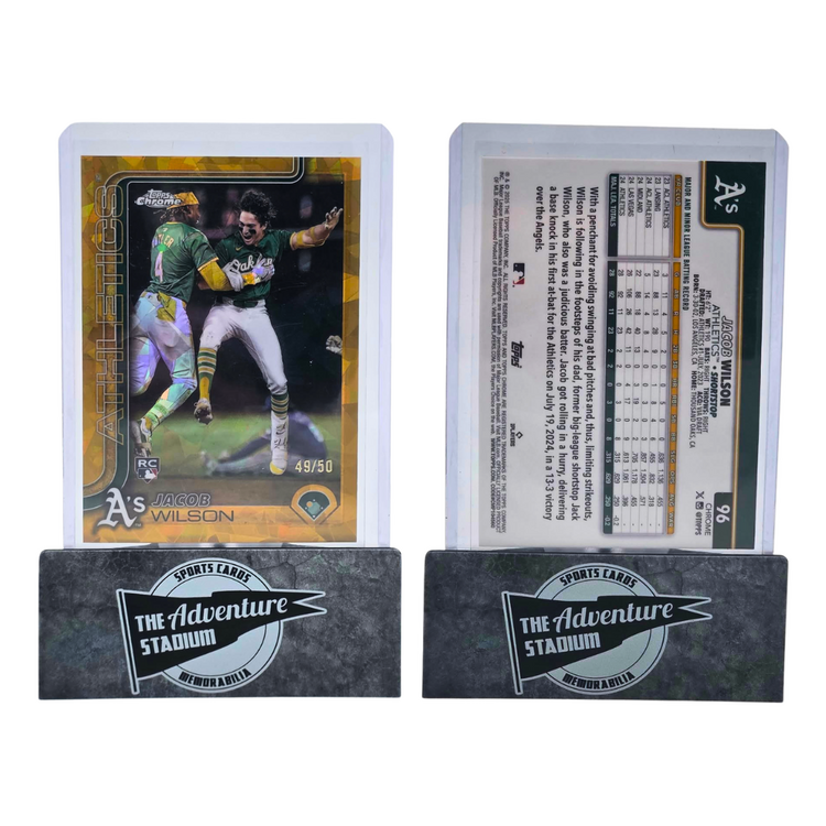 The Adventure Stadium 2025 Topps Chrome Sapphire Jacob Wilson 49/50