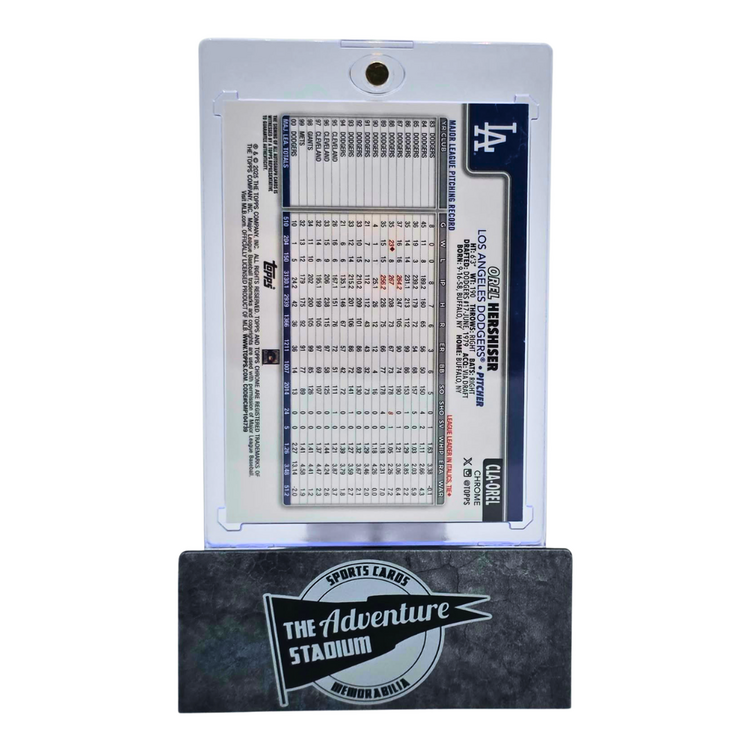 The Adventure Stadium 2025 Topps Chrome Orel Hershiser Autograph 21/50