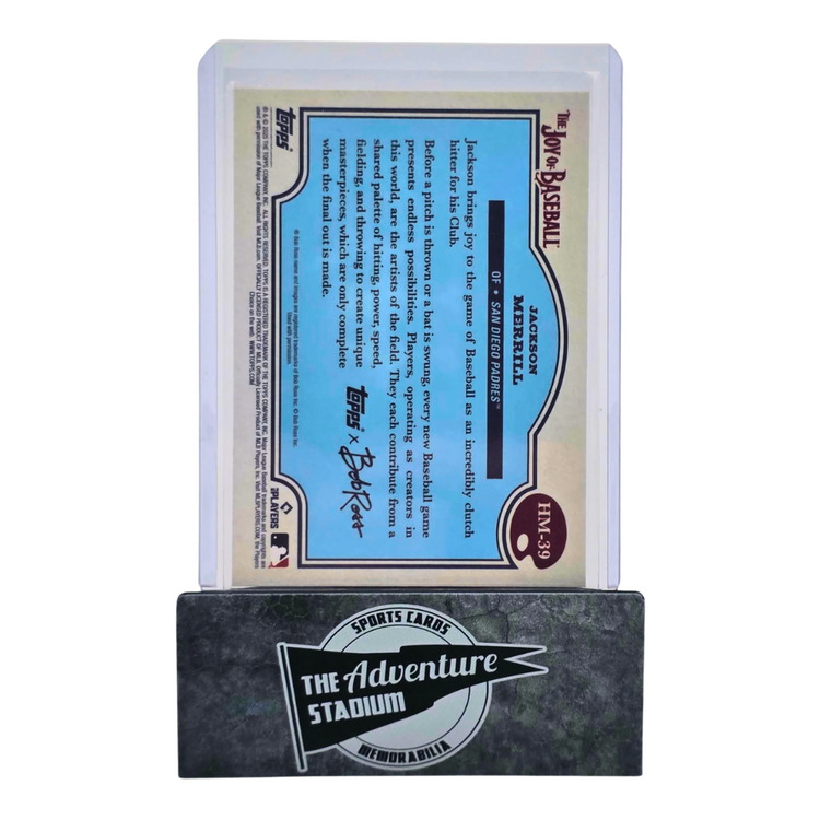 The Adventure Stadium 2025 Topps x Bob Ross Jackson Merrill Short Print