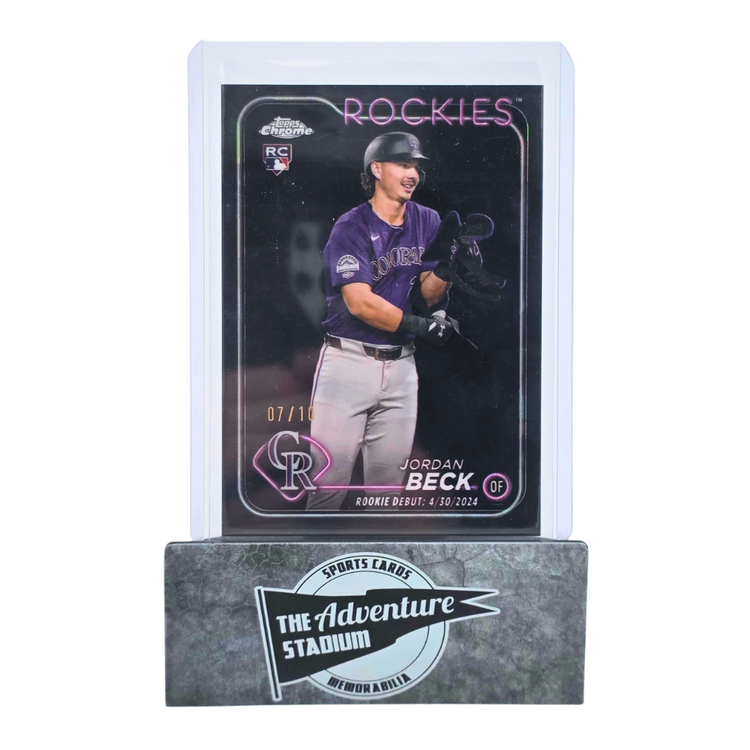 The Adventure Stadium 2024 Topps Chrome Update Sapphire Jordan Beck 07/10