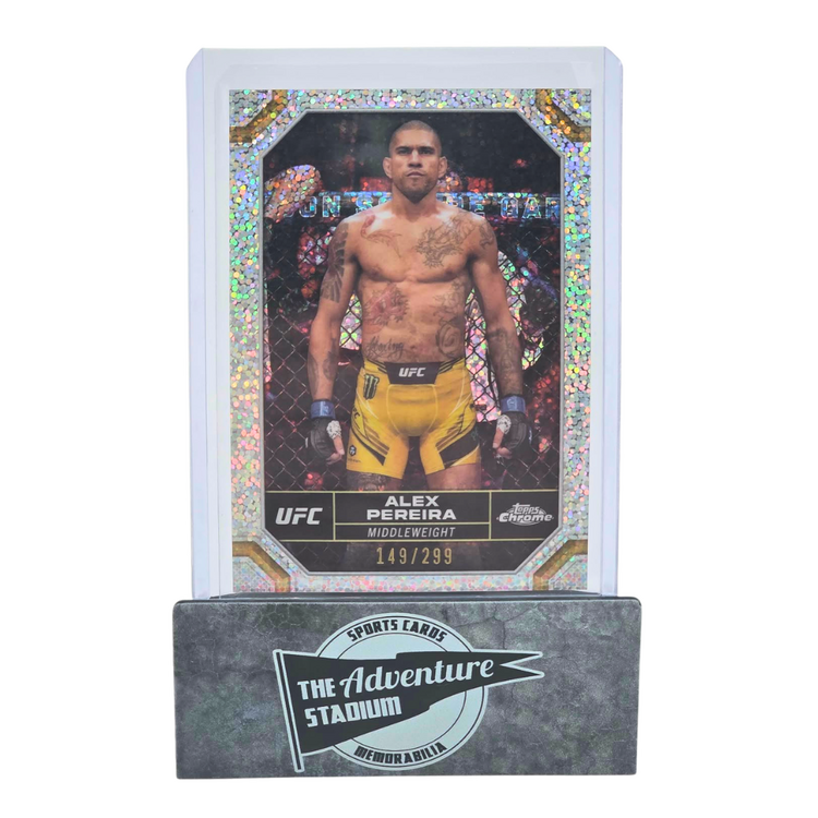 The Adventure Stadium 2024 Topps Chrome UFC Alex Pereira Sparkle 149/299