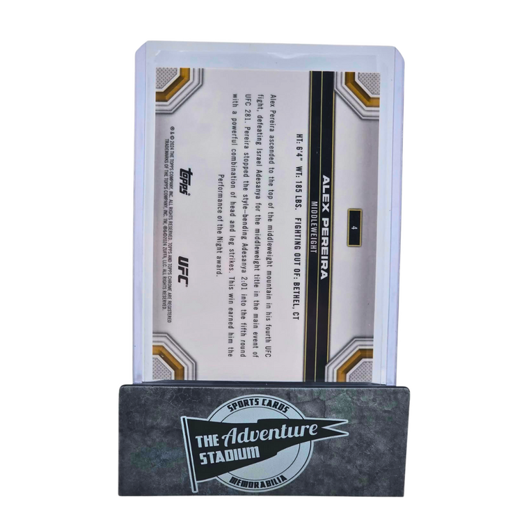 The Adventure Stadium 2024 Topps Chrome UFC Alex Pereira Aqua 192/199