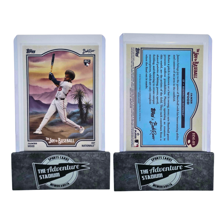 The Adventure Stadium 2025 Topps x Bob Ross James Wood Short Print