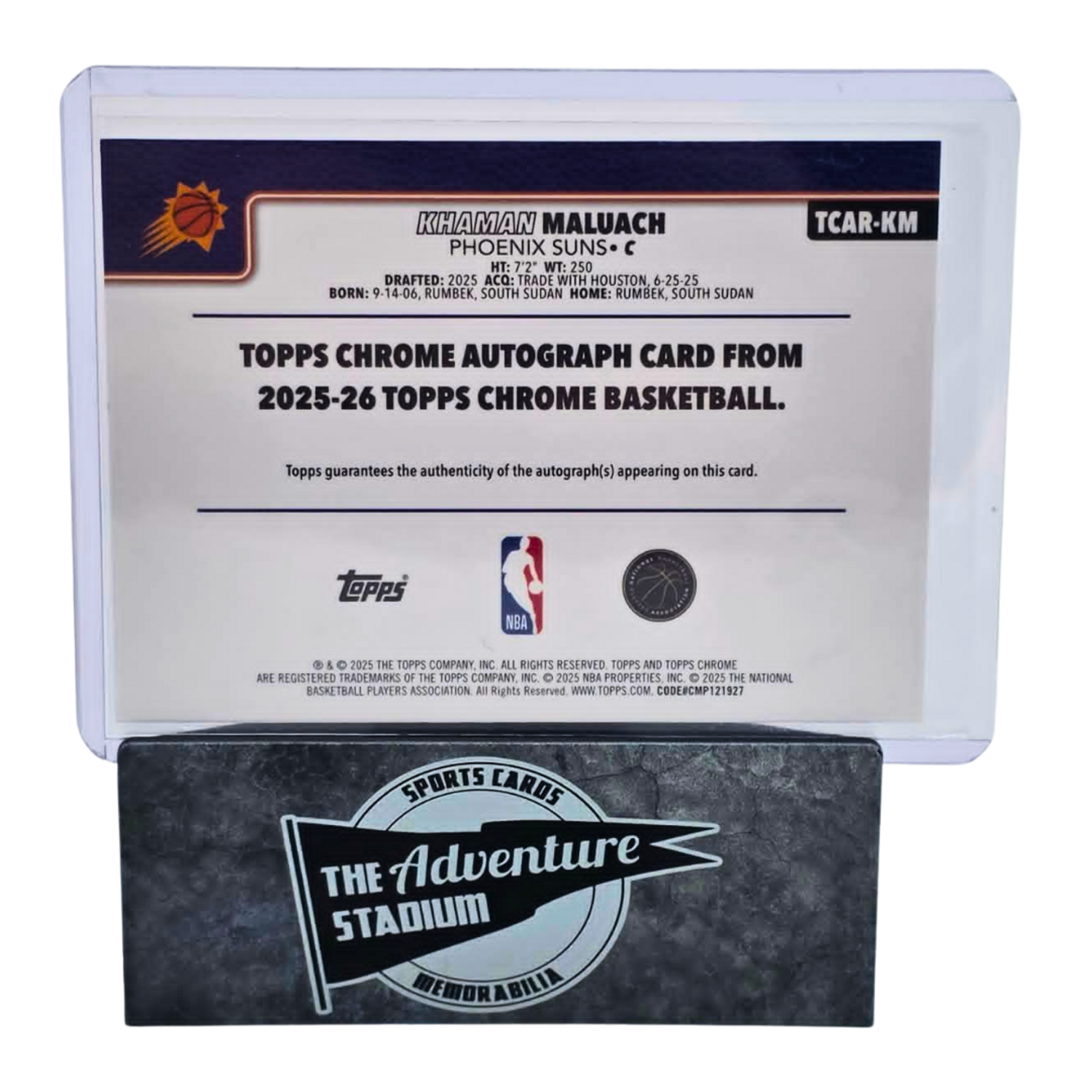The Adventure Begins | 2025 Topps Chrome Khaman Maluach Autograph