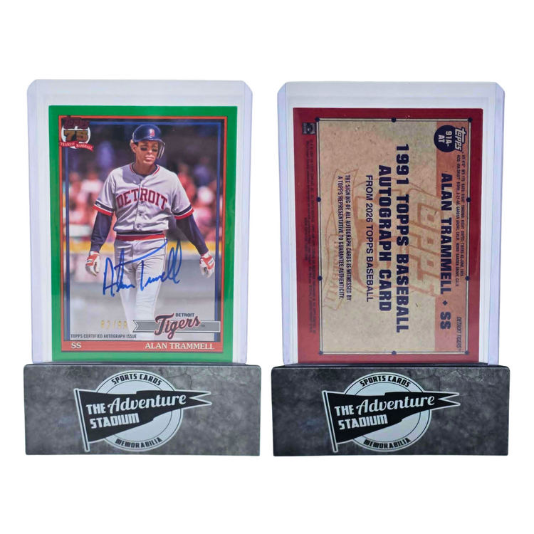 The Adventure Stadium 2026 Topps Alan Trammell 1991 Autograph 82/99
