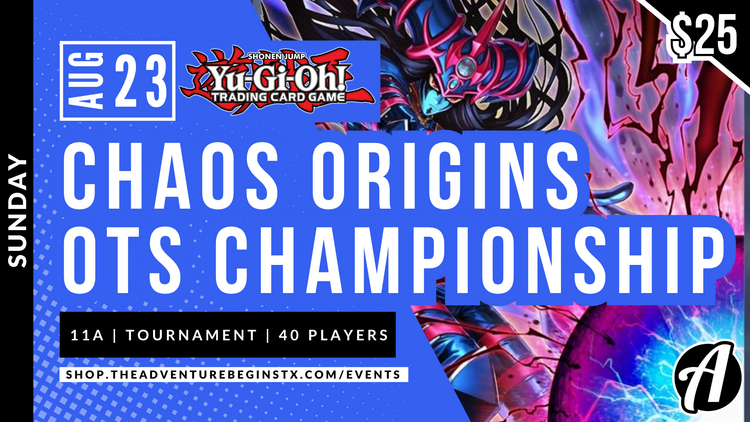Konami TAB Yu-Gi-Oh! TCG Chaos Origins OTS Championship