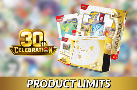 Pokémon 30th Celebrations Updates and Limits