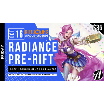 Riot Games Riftbound TCG Radiance Pre-Rift