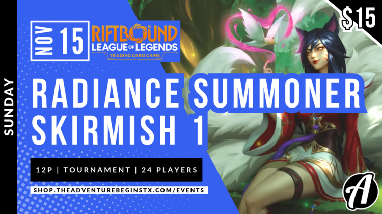 Riot Games TAB Riftbound TCG Radiance Summoner Skirmish 1
