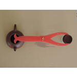 Chinese Clay Art DOUBLE SIDED RED CALIPER 12