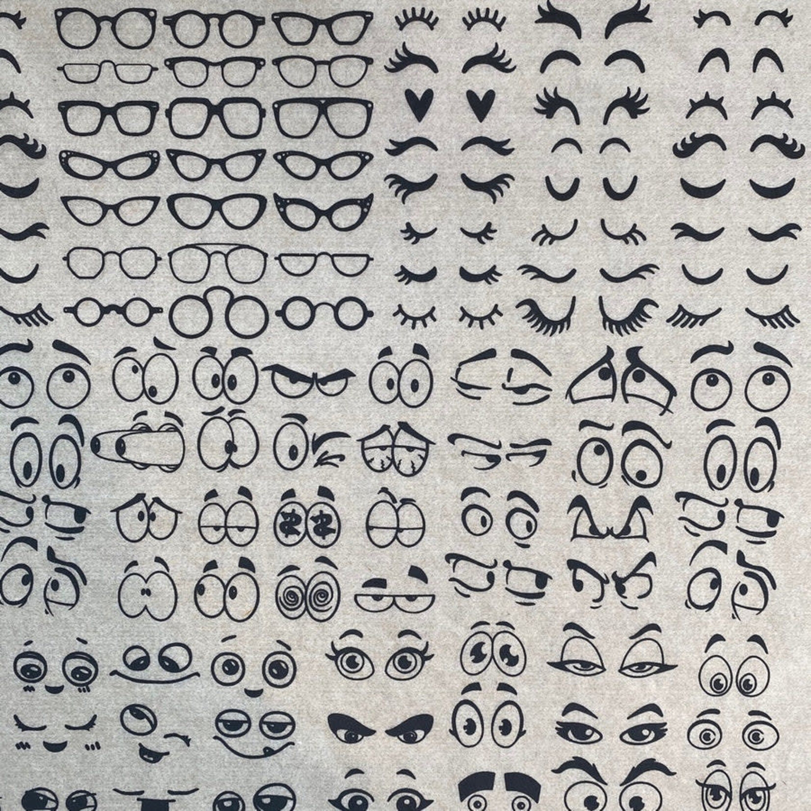 Elan Pottery Transfers Googly Eyes Underglaze Transfer - Black