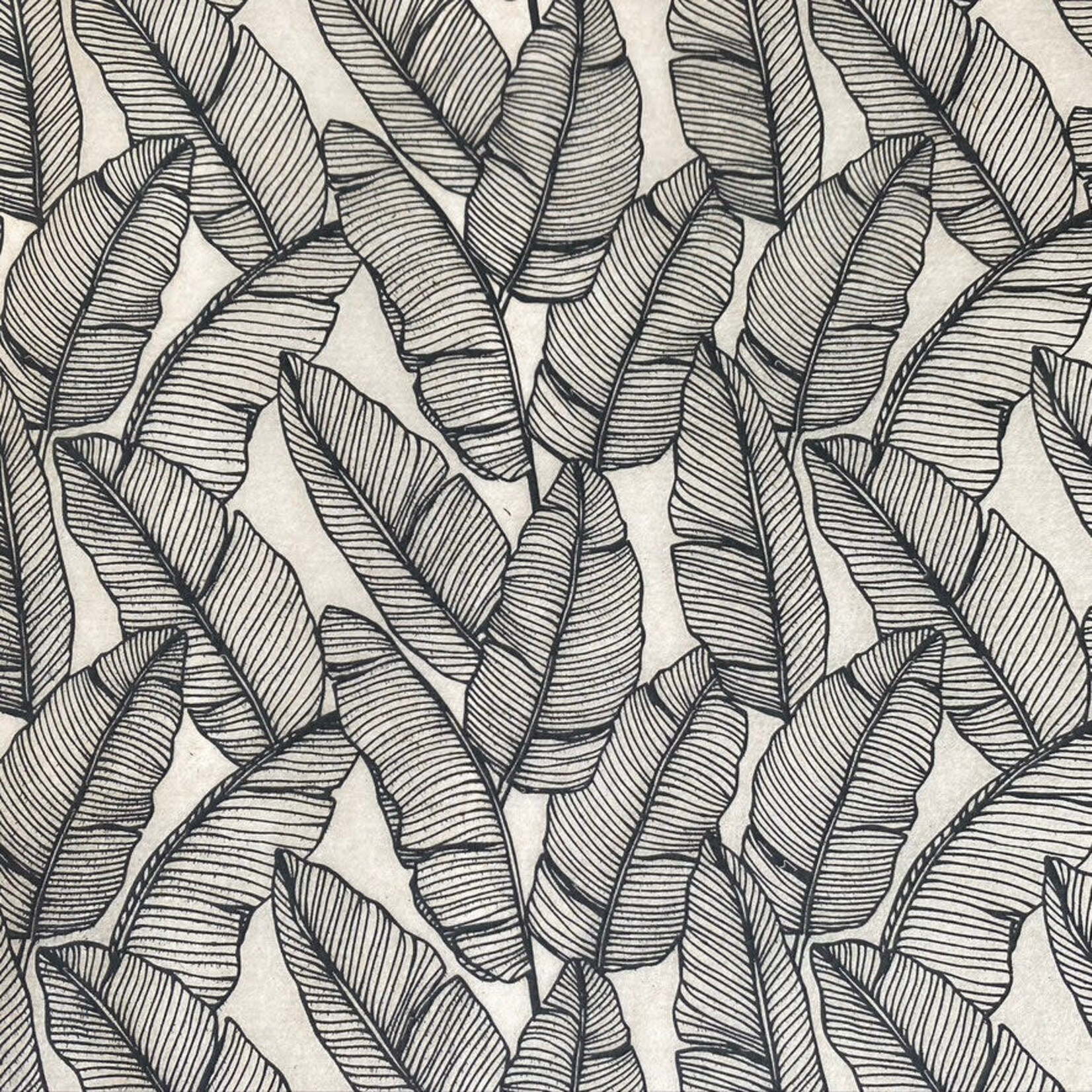 Elan Pottery Transfers Banana Leaves Underglaze Transfer - Black