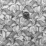 Elan Pottery Transfers Flamingos Underglaze Transfer - Black
