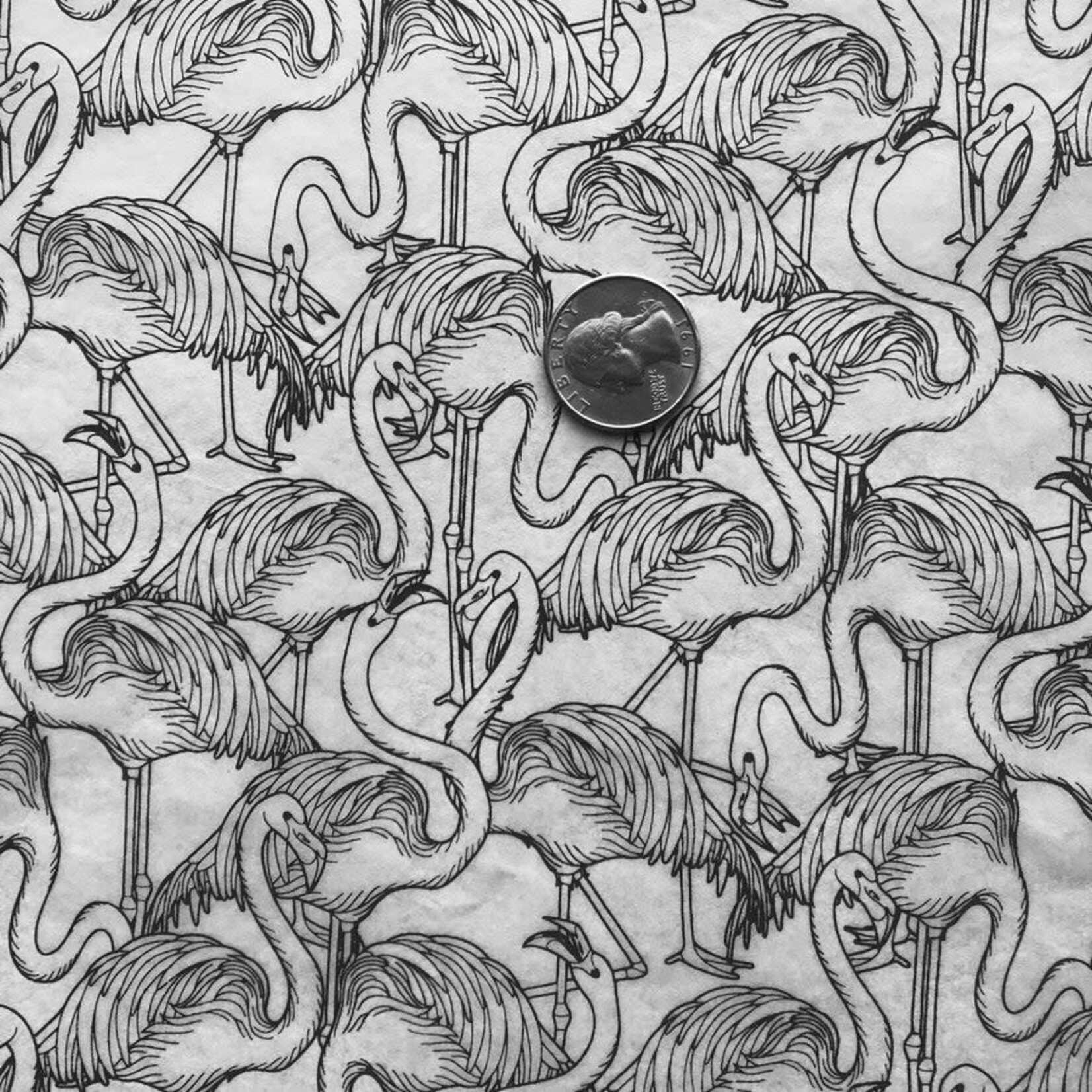 Elan Pottery Transfers Flamingos Underglaze Transfer - Black