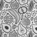 Elan Pottery Transfers Fruit Underglaze Transfer - Black