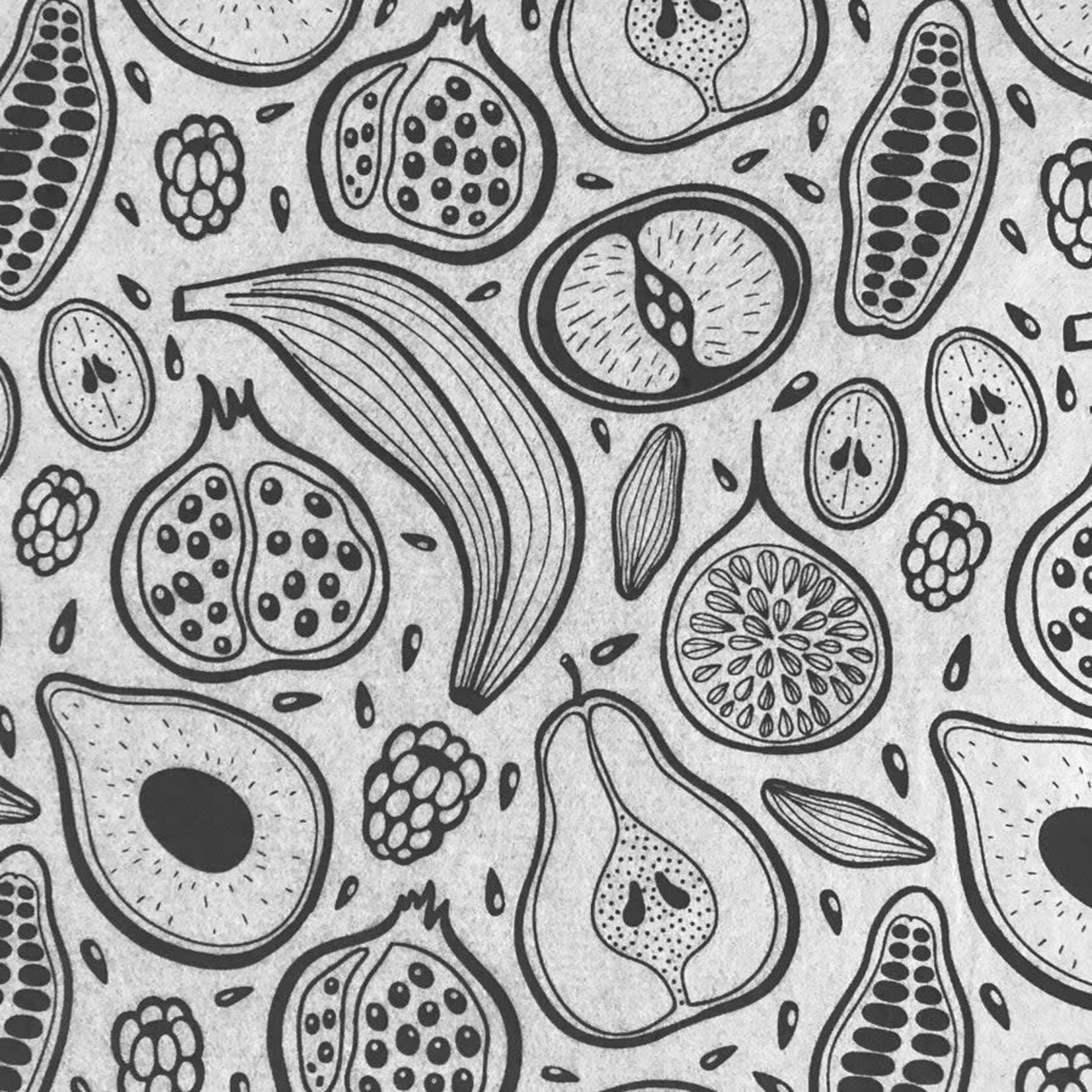 Elan Pottery Transfers Fruit Underglaze Transfer - Black