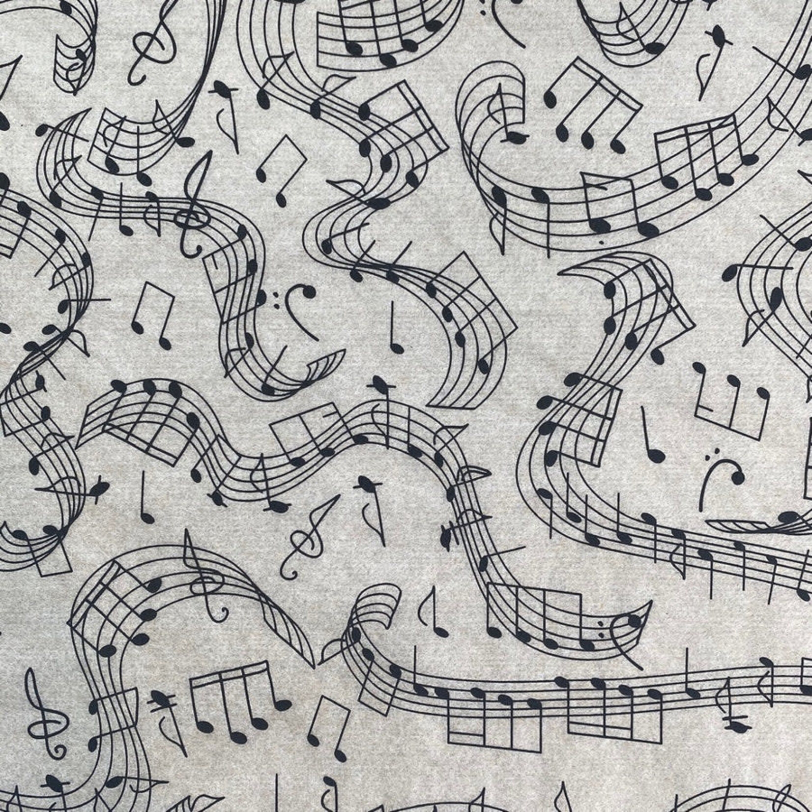 Elan Pottery Transfers Music Notes Underglaze Transfer - Black