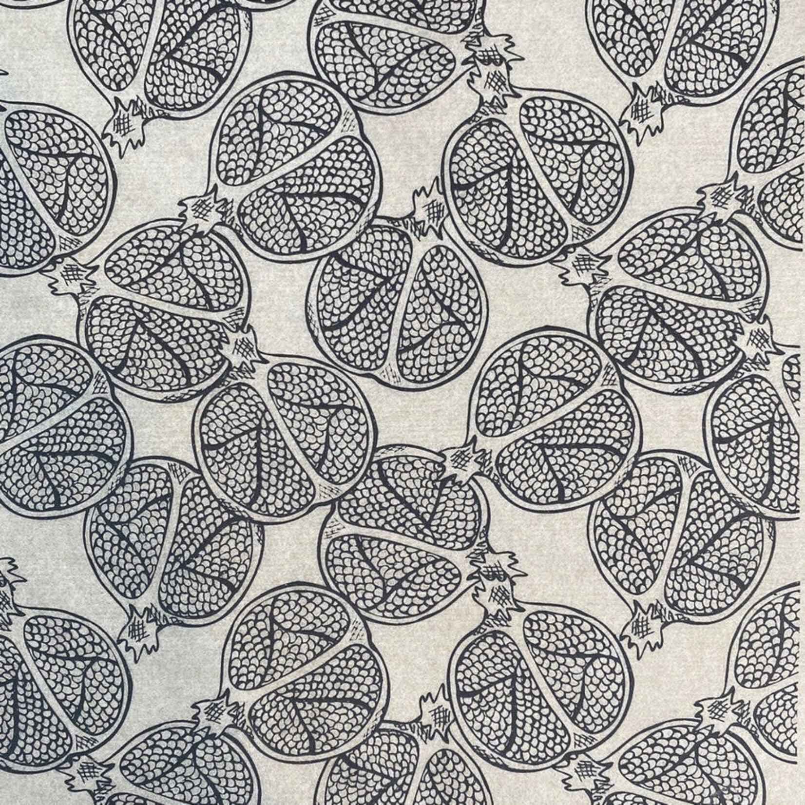 Elan Pottery Transfers Pomegranates Underglaze Transfer - Black