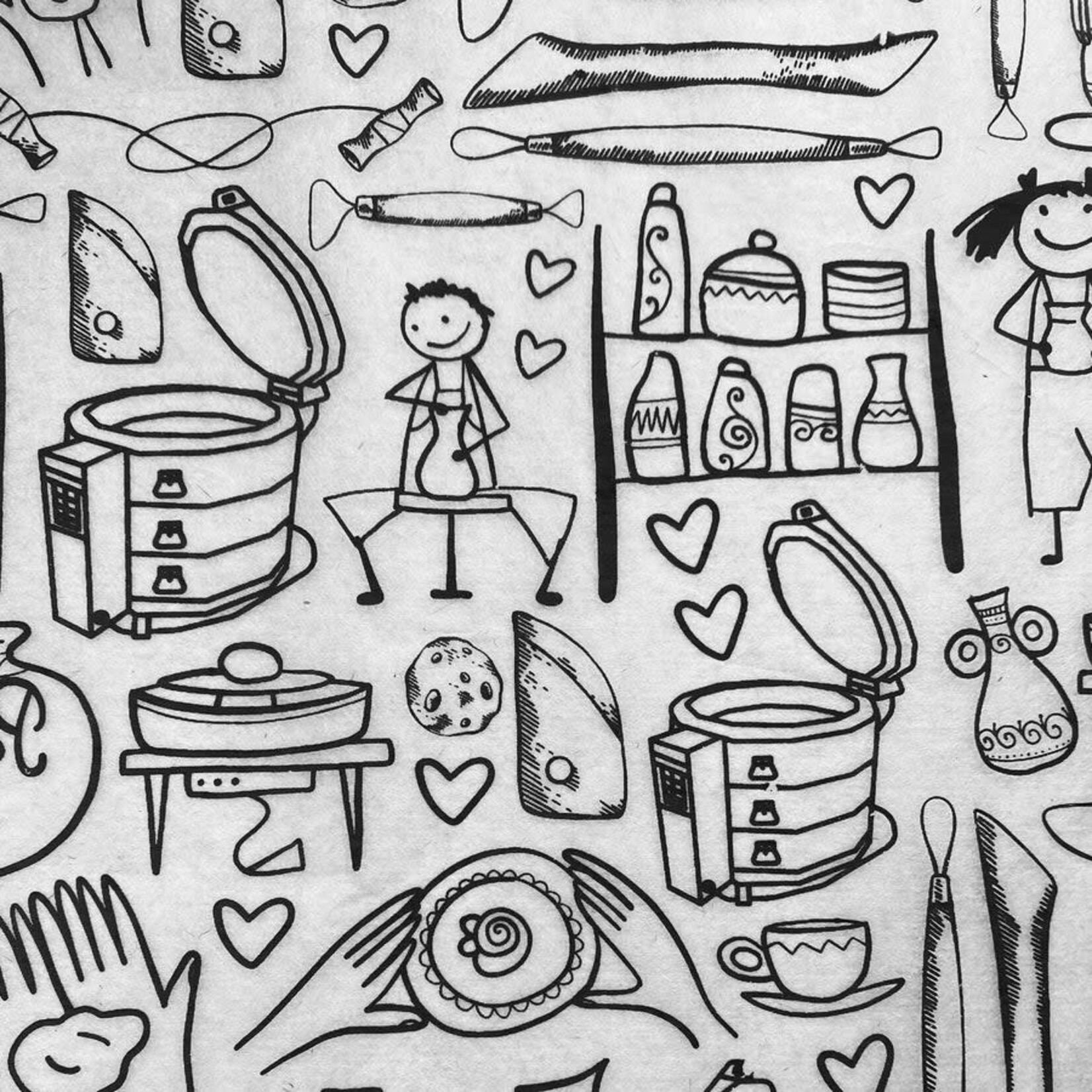 Elan Pottery Transfers Pottery Supply Underglaze Transfer - Black