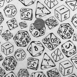 Elan Pottery Transfers RPG Dice - Underglaze Transfer Sheet - Black