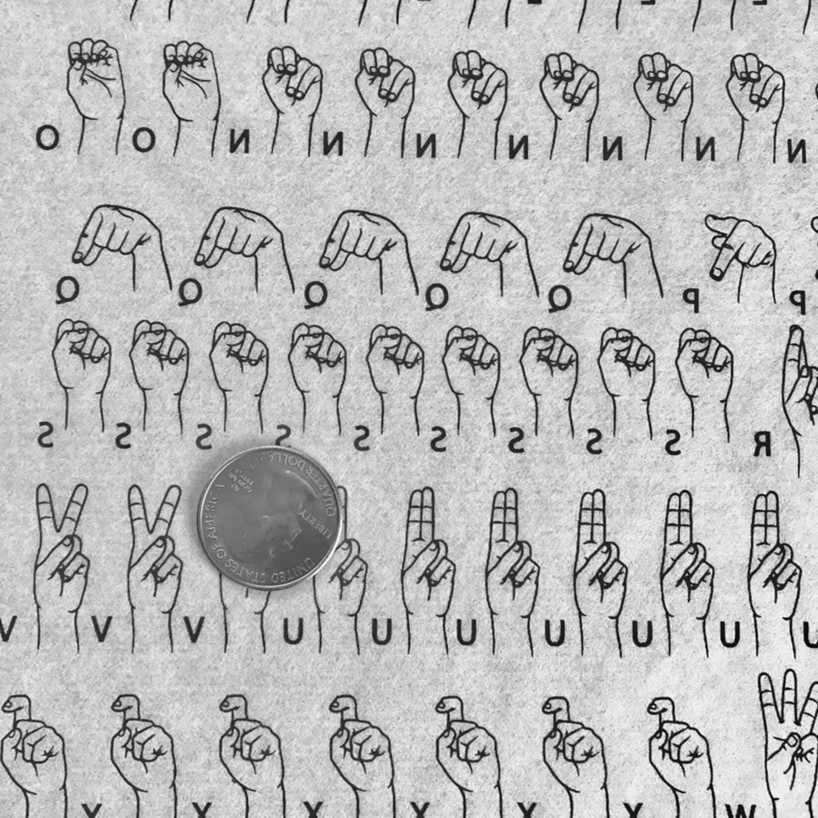 Elan Pottery Transfers Sign Language Underglaze Transfer - Black