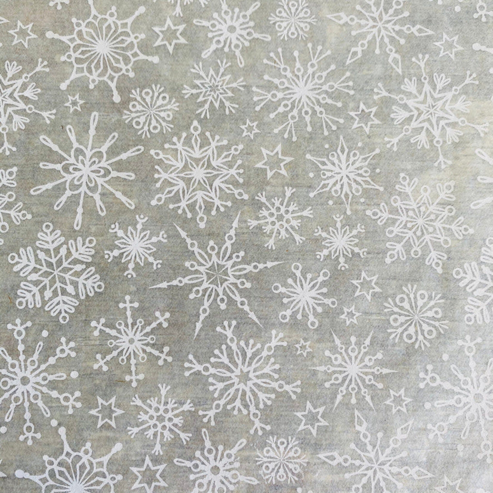 Elan Pottery Transfers Snowflakes Underglaze Transfer - White