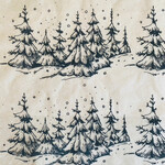 Elan Pottery Transfers Snowy Trees Underglaze Transfer - Black