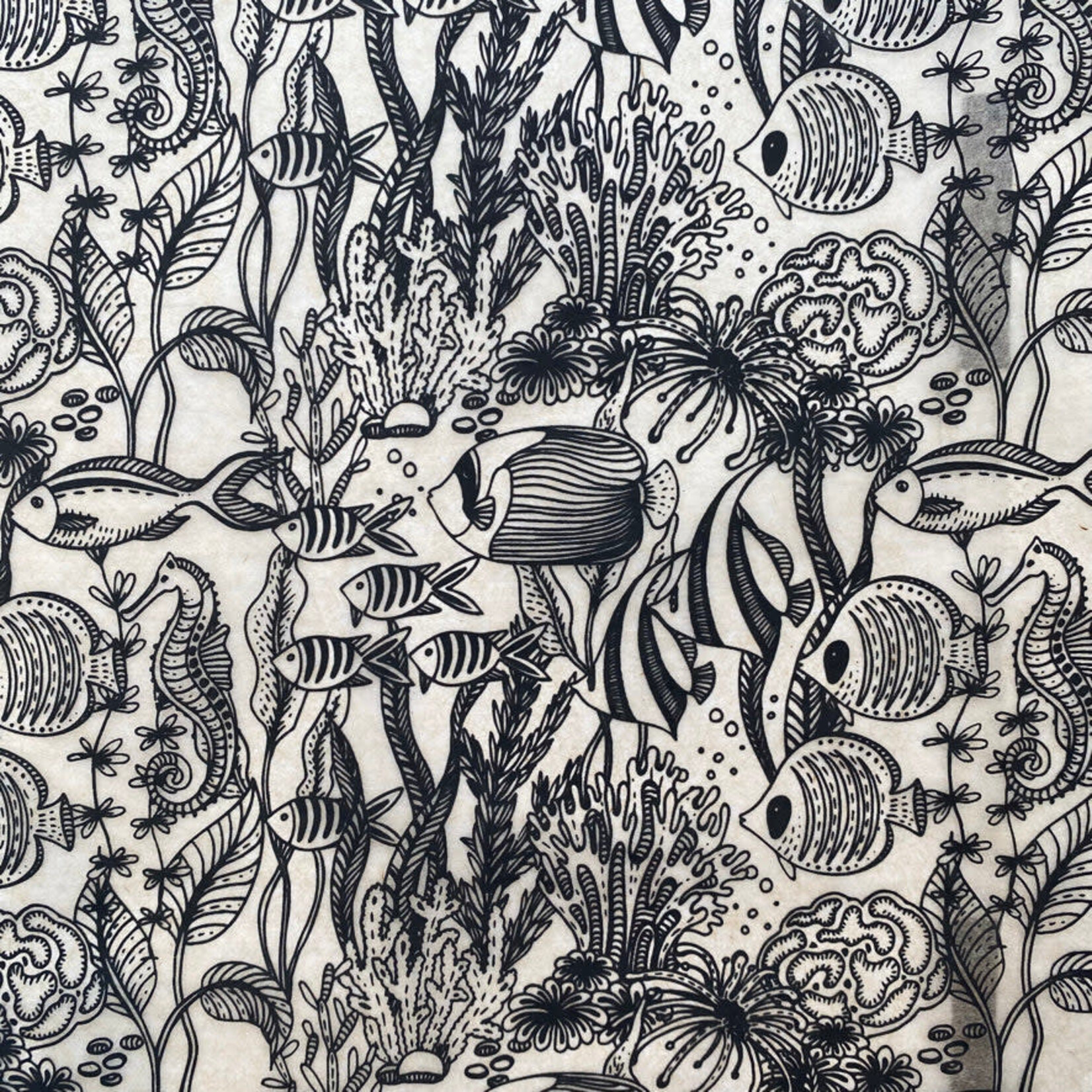 Elan Pottery Transfers Under The Sea Underglaze Transfer - Black