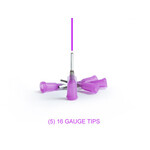 XIEM TOOLS Precision Applicator Tips (5) 16 Gauge (Purple)