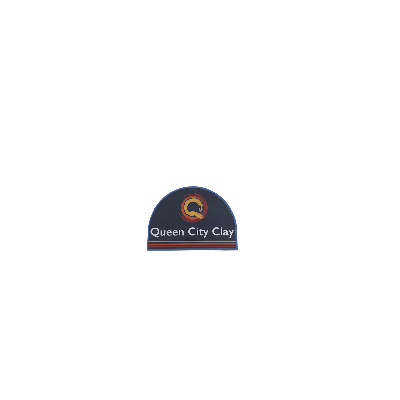 Queen City Clay QCC Sticker- Navy