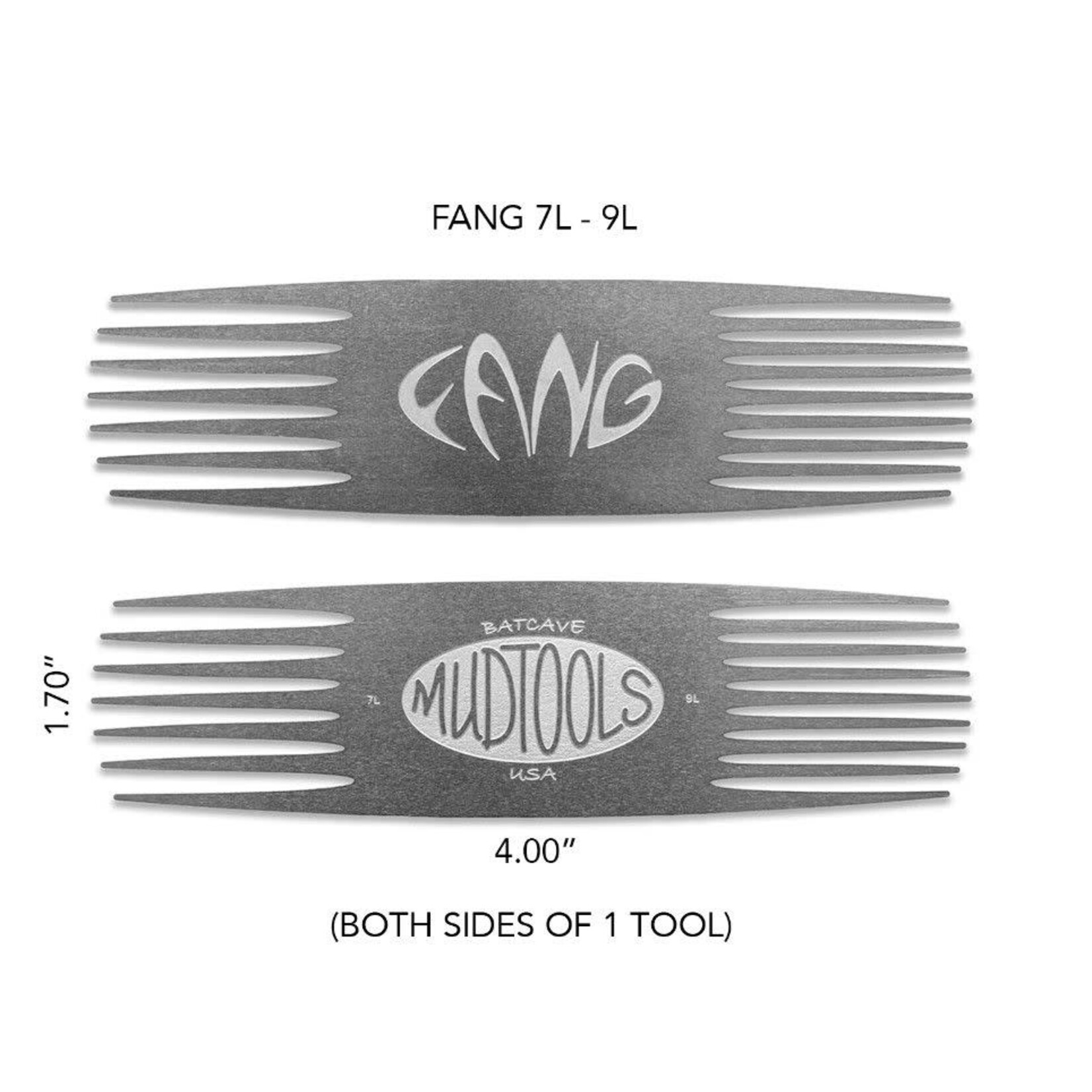 Mudtools FANG Large Stainless Steel Scoring Tools 7L-9L