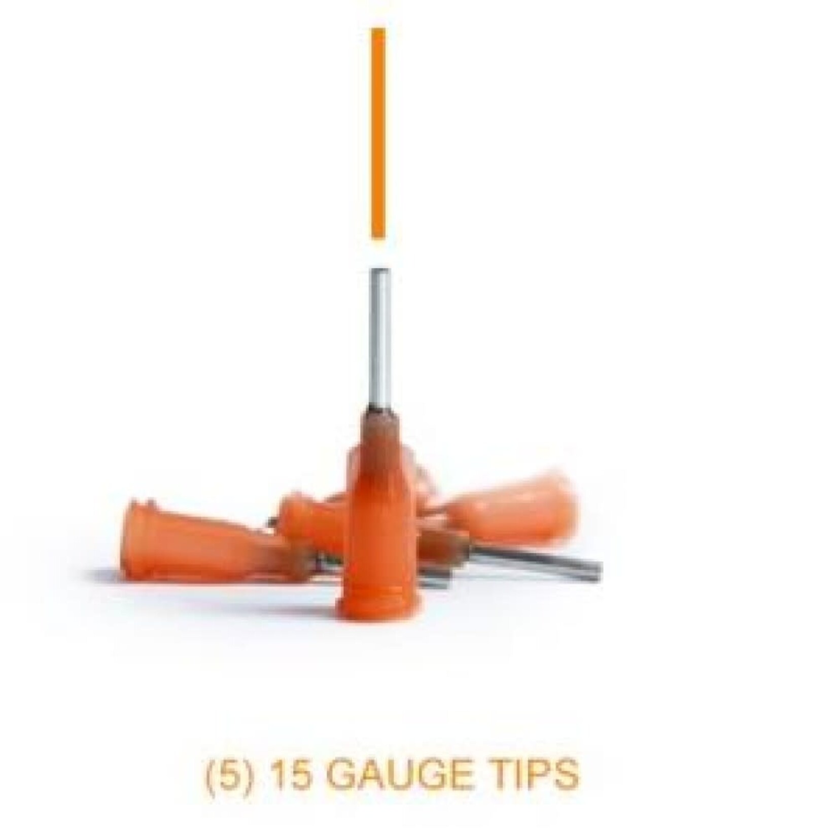 XIEM TOOLS Precision Applicator Tips (5) 15 Gauge (Orange)
