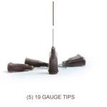 xiem Precision Applicator Tips (5) 19 Gauge (Brown)