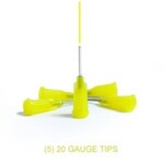 xiem Precision Applicator Tips (5) 20 Gauge (Yellow)