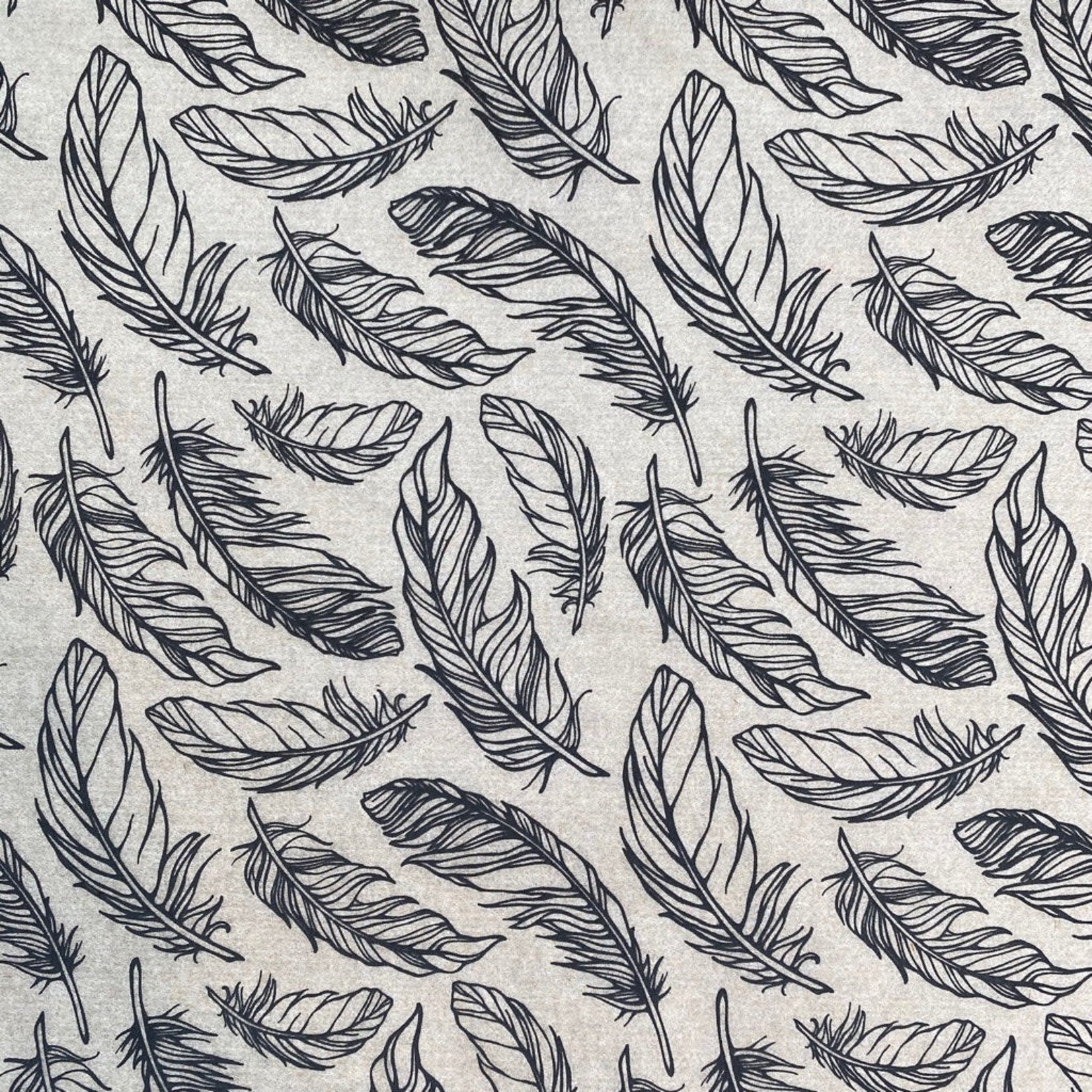 Elan Pottery Transfers Feathers Underglaze Transfer - Black
