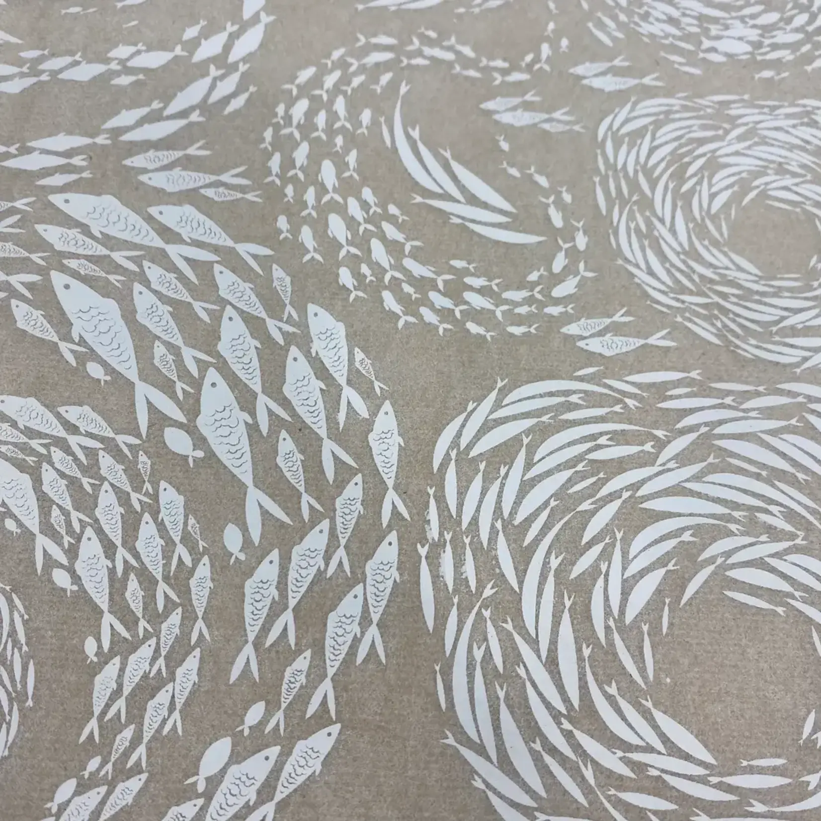 Elan Pottery Transfers Fish School Underglaze Transfer - White