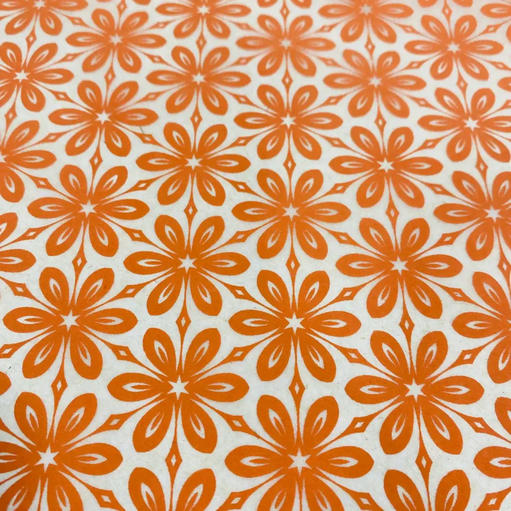 Elan Pottery Transfers Floral Wallpaper Underglaze Transfer - Orange