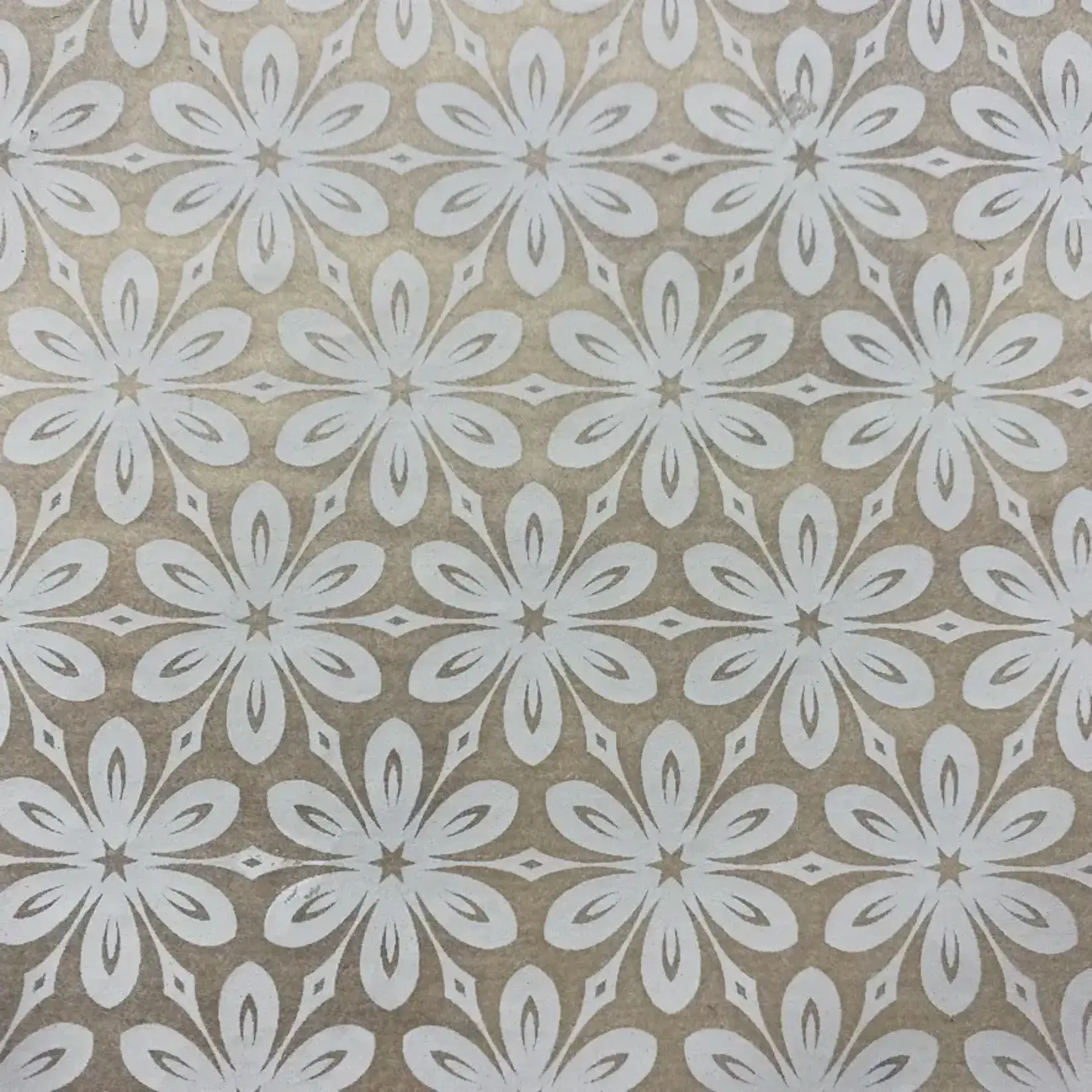 Elan Pottery Transfers Floral Wallpaper Underglaze Transfer - White