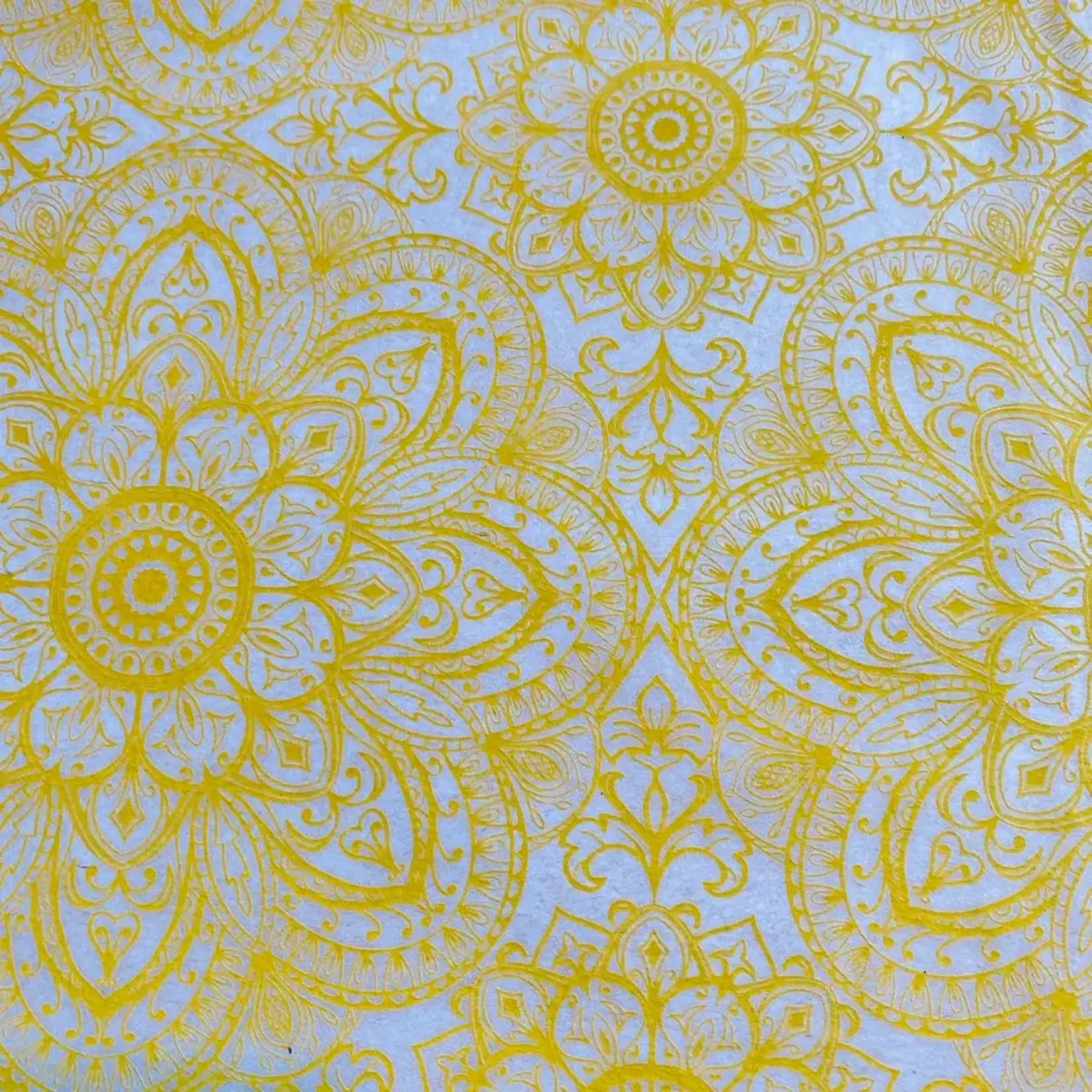 Elan Pottery Transfers Mandala (Closed Center) Underglaze Transfer - Yellow