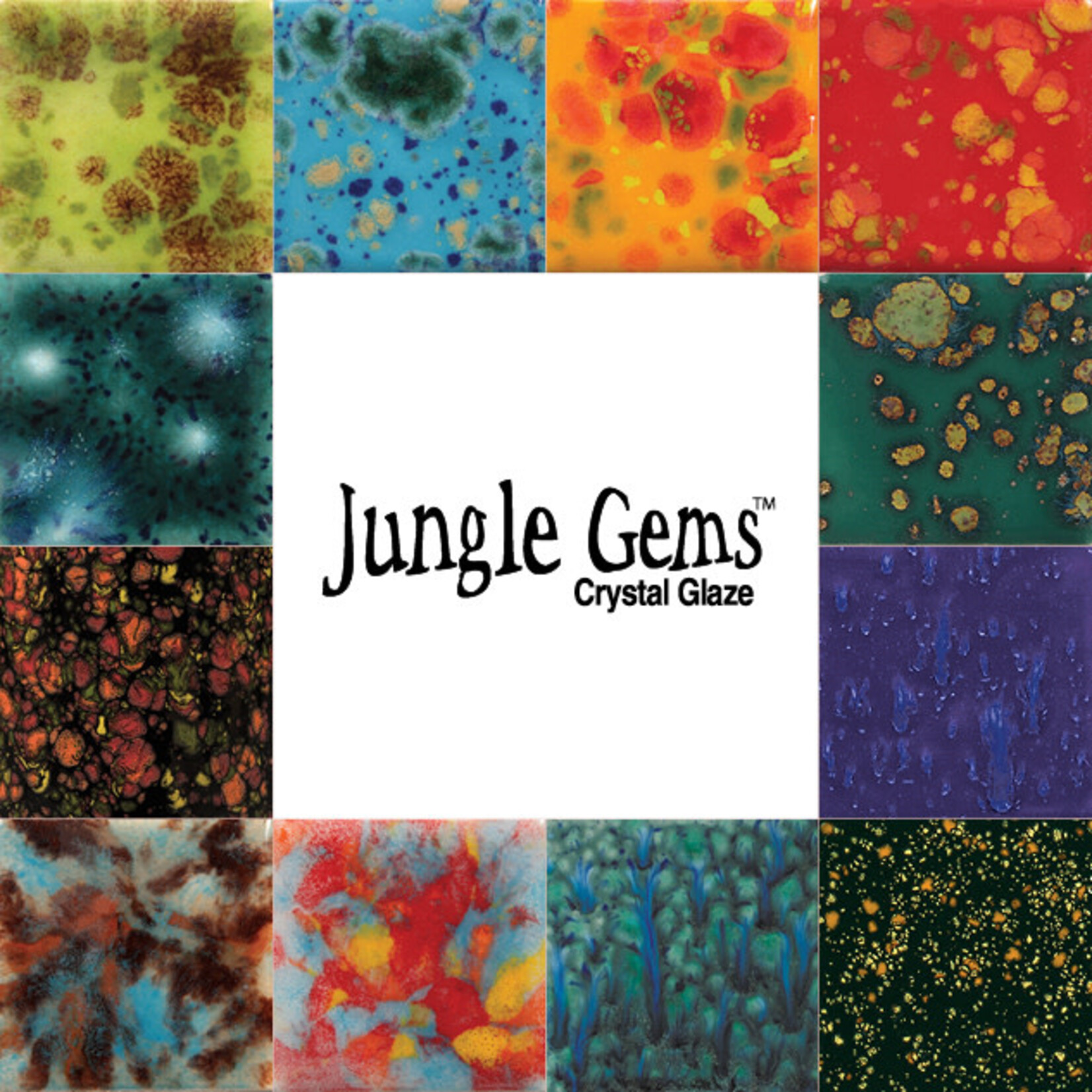 COLORAMICS, LLC MAYCO JUNGLE GEM CRYSTAL GLAZE 4oz KIT