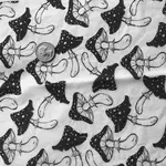 Elan Pottery Transfers Mushrooms Underglaze Transfer - Black