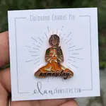 Elan Pottery Transfers Namasclay Enamel Pin - Med Brown Hair