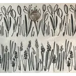 Elan Pottery Transfers Sketched Flowers Underglaze Transfer - Black