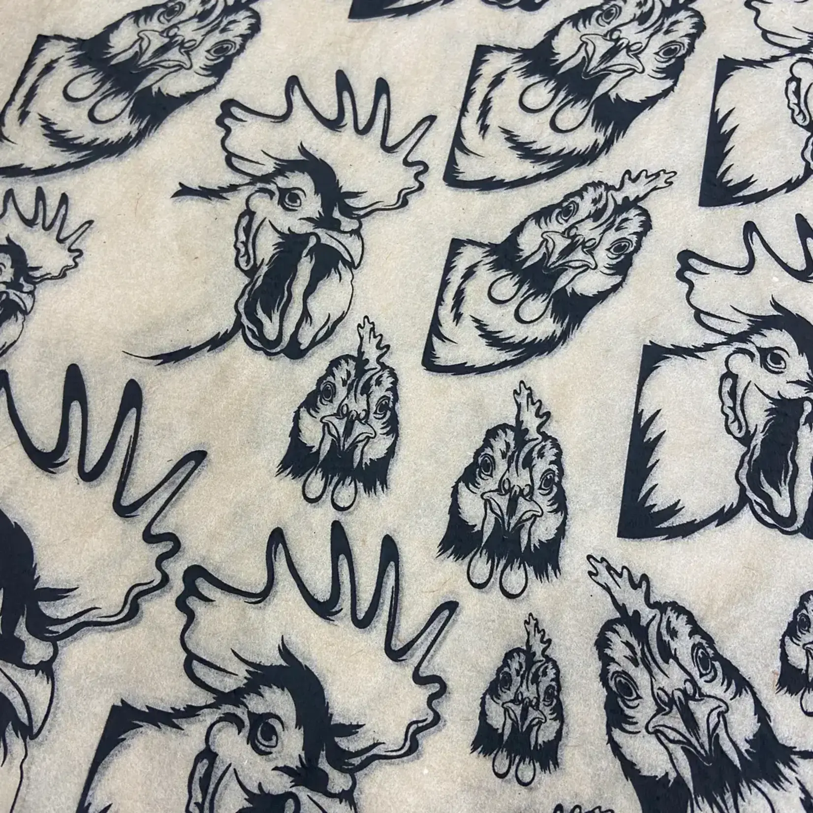 Elan Pottery Transfers Underglaze Transfer EP- Chicken Peeking - Black